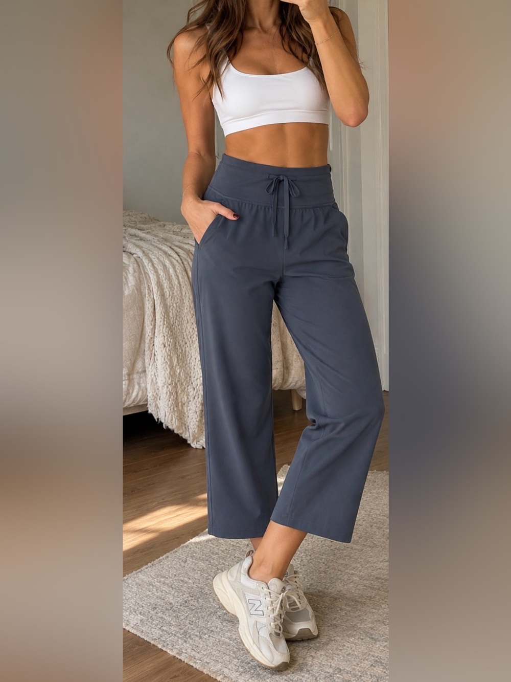 Athleta Ultimate Crop Pants Slate Blue Gray Size Small🩶